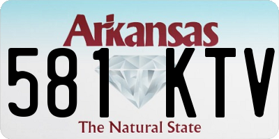 AR license plate 581KTV