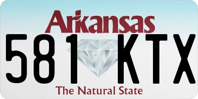 AR license plate 581KTX