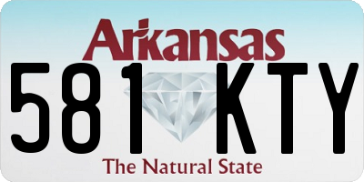 AR license plate 581KTY