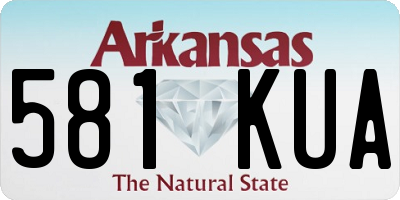 AR license plate 581KUA