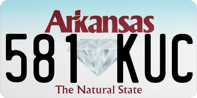 AR license plate 581KUC
