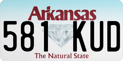 AR license plate 581KUD