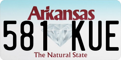 AR license plate 581KUE