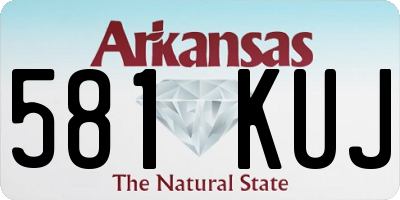 AR license plate 581KUJ