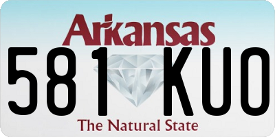 AR license plate 581KUO