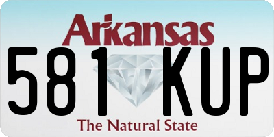 AR license plate 581KUP
