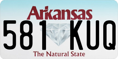 AR license plate 581KUQ