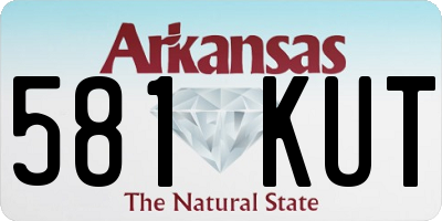 AR license plate 581KUT
