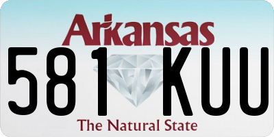 AR license plate 581KUU