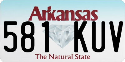 AR license plate 581KUV