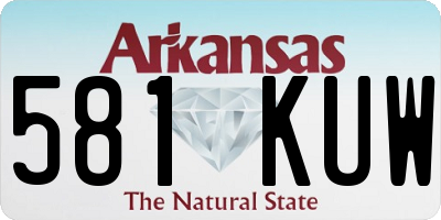 AR license plate 581KUW