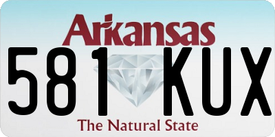 AR license plate 581KUX