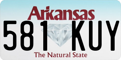 AR license plate 581KUY
