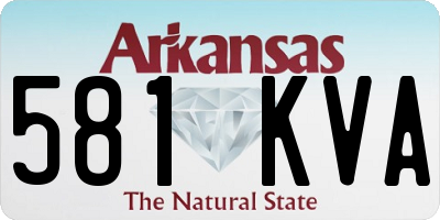 AR license plate 581KVA