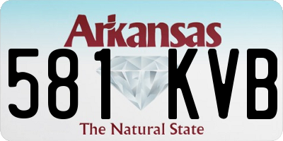 AR license plate 581KVB