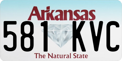 AR license plate 581KVC