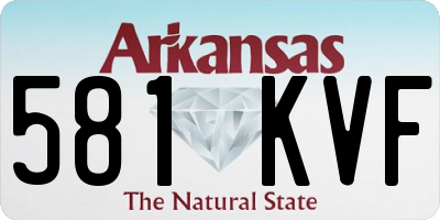 AR license plate 581KVF