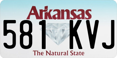 AR license plate 581KVJ