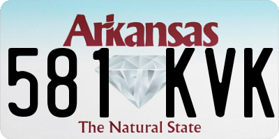 AR license plate 581KVK