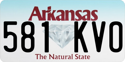 AR license plate 581KVO