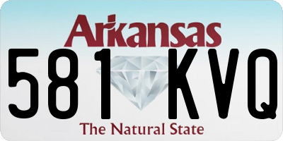 AR license plate 581KVQ