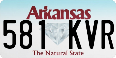 AR license plate 581KVR
