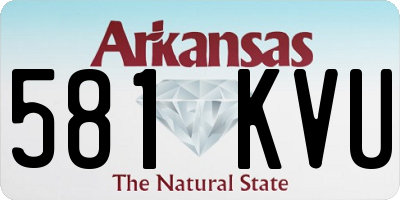 AR license plate 581KVU