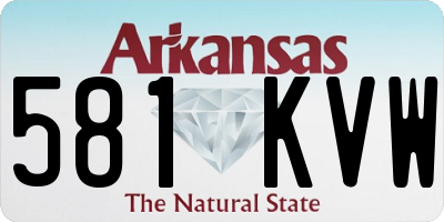 AR license plate 581KVW