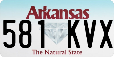 AR license plate 581KVX
