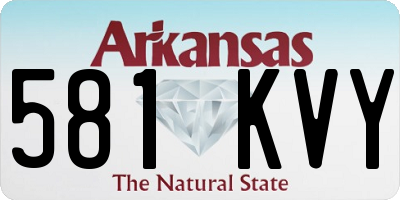 AR license plate 581KVY