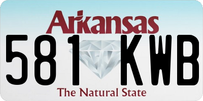 AR license plate 581KWB