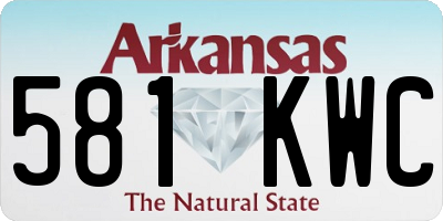 AR license plate 581KWC