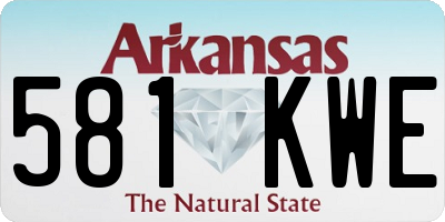 AR license plate 581KWE