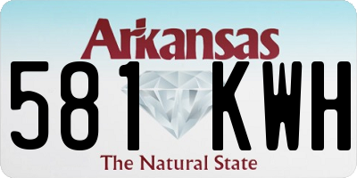 AR license plate 581KWH