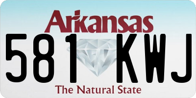 AR license plate 581KWJ
