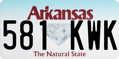 AR license plate 581KWK