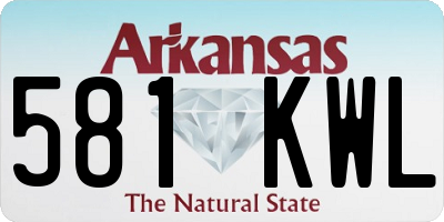 AR license plate 581KWL