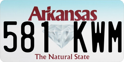 AR license plate 581KWM