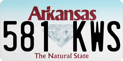 AR license plate 581KWS