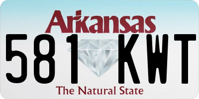 AR license plate 581KWT