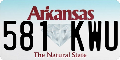 AR license plate 581KWU