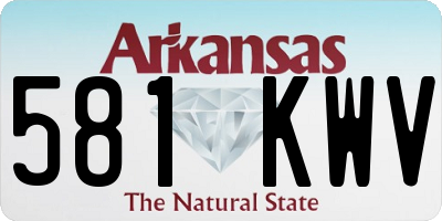 AR license plate 581KWV