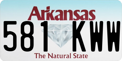 AR license plate 581KWW