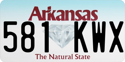 AR license plate 581KWX