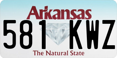 AR license plate 581KWZ