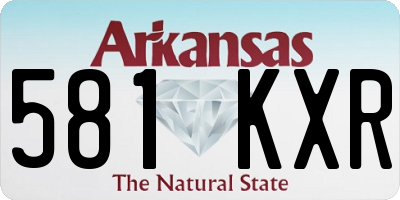 AR license plate 581KXR