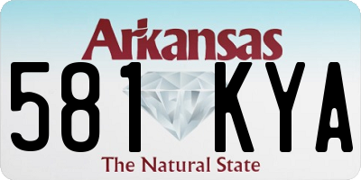 AR license plate 581KYA