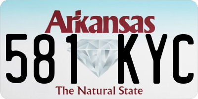 AR license plate 581KYC