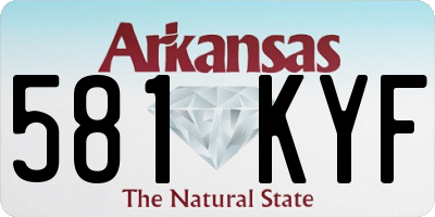 AR license plate 581KYF