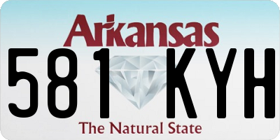 AR license plate 581KYH